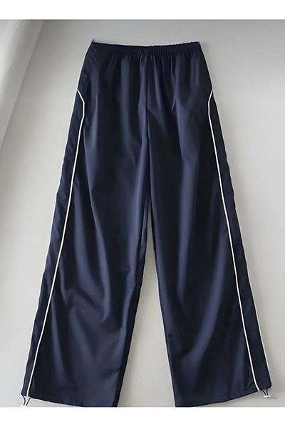 DENİKK Φούτερ Harajuku Parachute Navy Blue με φερμουάρ Ρυθμιζόμενη μέση Paca