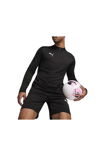 Puma Teamfinal 1/4 Zip Top για ανδρική προπόνηση ποδοσφαίρου - Μαύρο μακρυμάνικο μπλουζάκι 65855103