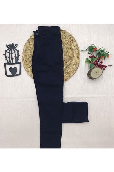 İ.Can Boy's Lycra Navy Blue Trousers