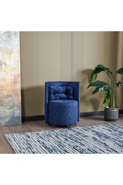 Meşe Home Elisa Tek Kişilik Minderli Tekerlekli Silinebilir Kumaş Konforlu Uy...