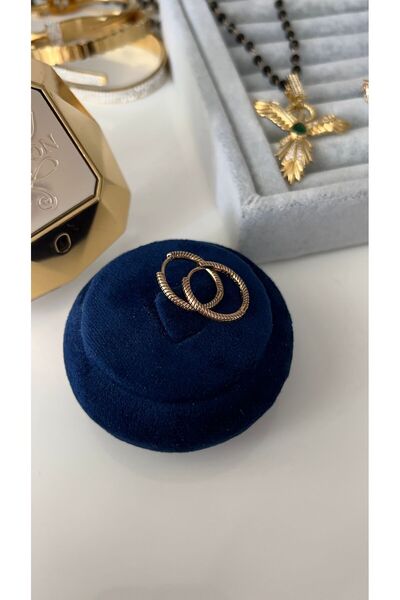 SU PERİSİ TAKI BİJUTERİ Vip Seri Gold Pndora Model Halka Küpe