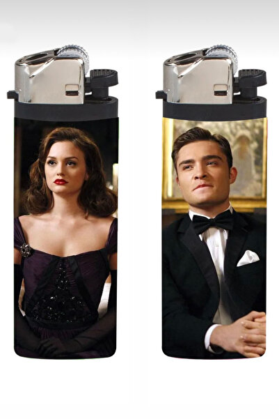 Namgo 2'li Gossip Girl Blair Chuck Kaplamalı Gazlı Çakmak