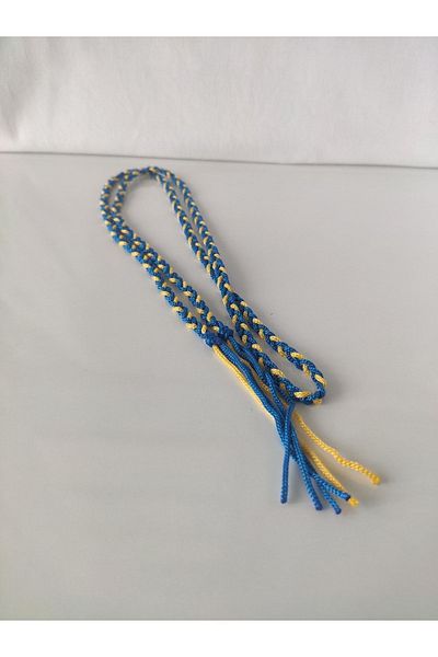 HANIMKIZ Yellow Navy Blue Set of 3 - Thin Fan Bracelet and Hair Band Braid