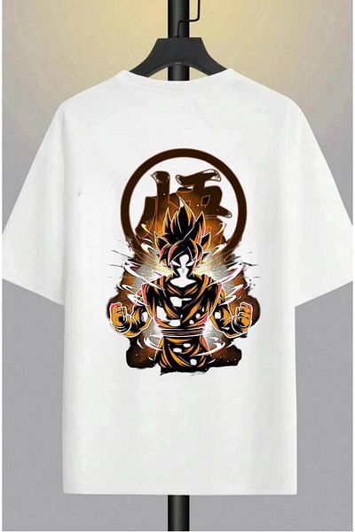 Massgai Dragon Ball Son Goku Printed Unisex Oversize T-shirt - 100% βαμβάκι
