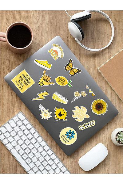 AR Sticker - Σετ αυτοκόλλητων tablet για φορητό υπολογιστή Vsco Yellow 1