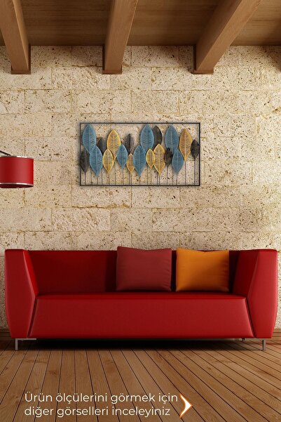 Doreline Doreart Magnolia Metal Duvar Tablosu, Ev Ofis Duvar Panosu