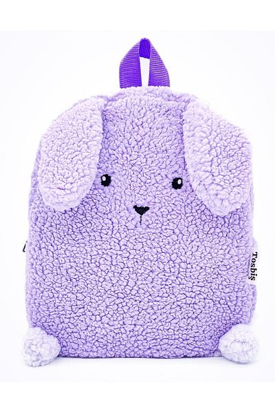 Tosbiş Rabbit Lilac 0 - 8 Years Old Kindergarten Nursery Kids School / Backpack Wellsoft Plush