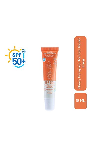 Bilge Öztürk Güneş Koruyucu Renkli Krem 50+ SPF Turuncu