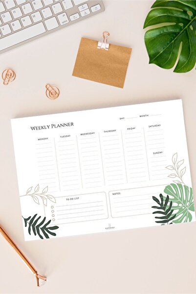 Paperoma Masaüstü Haftalık Planlayıcı - Yüksek Kaliteli Sayfalar - Tatlı Esinti