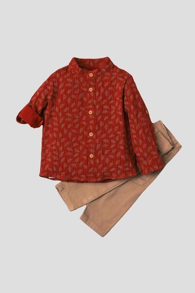 Chicsy Baby Men's sports shirt suit organic patterned bottom top shirt baby t...