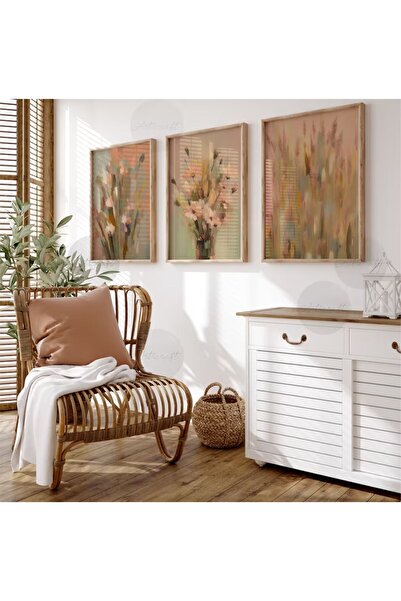 woodhomeworks Ahşap 3'lü Çerçeveli Dekoratif Tablo qmrc