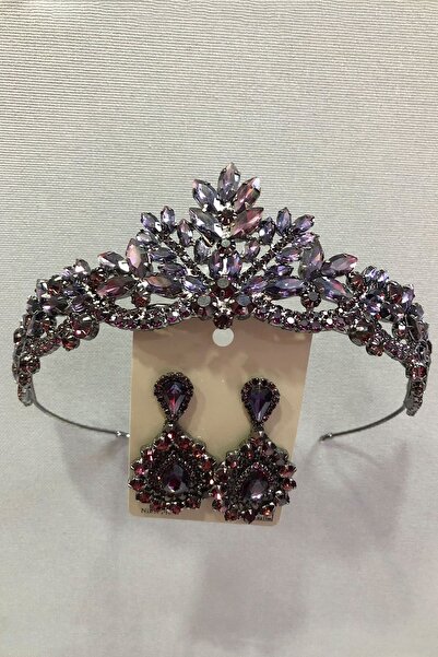 Limelia Henna și coroana de mireasă cu carcasă din piatră din sticlă de crist...