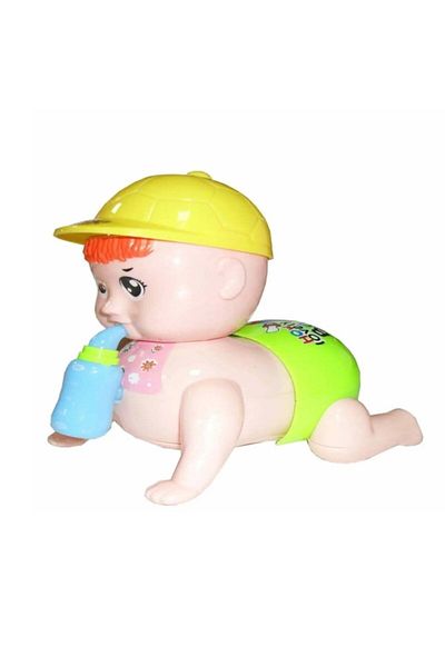 RoseRoi 1 Piece Toy Walking Fish +1 Piece Crawling Baby Crawling Playmate for Babies