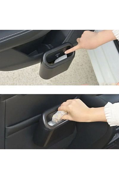 BLUE SİDE Portable Min Auto In-Car Trash Can Office Trash Can Portable Trash Can with Lid