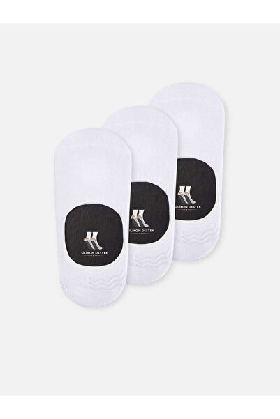 Dagi Beyaz Erkek Pamuklu 3'lü Kısa Görünmez Çorap