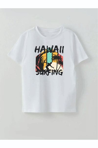 Cevval Tricou cu imprimeu Hawaii Surfing pentru băiat 014