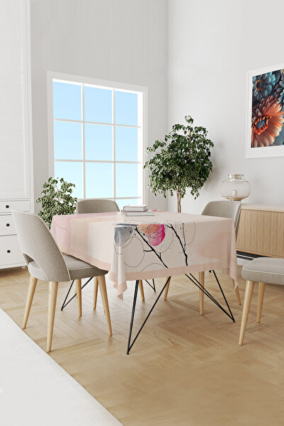 Moud's مفرش المائدة المصنوع من الجلد السويدي المزخرف بالزهور