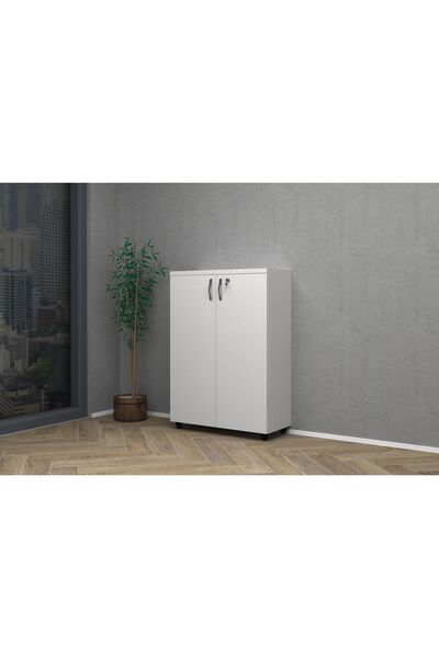 VENA Tam Kapak Ofis Dosya Dolap 80x35x115cm Beyaz