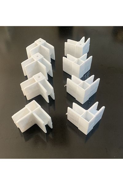 Tusem 20*40 Fly Screen Corner Mount - 8 Pieces - Right Door Connector - 6 Months - Hard Plastic