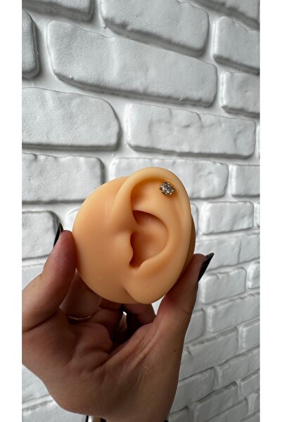 alysa jewelry Cerrahi çelik baget zirkon taşlı piercing, tragus, helix, lobe,...