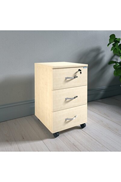 VENA Komodin Keson 3 Çekmeceli (40X45X65H) Akçaağaç