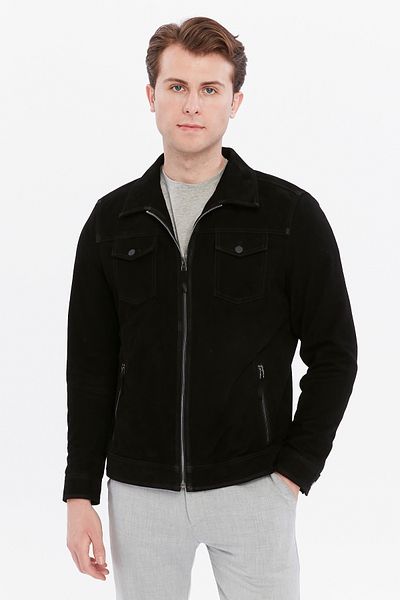 CE-YIL DERİ ÜRÜNLERİ Genuine Leather Suede Coat