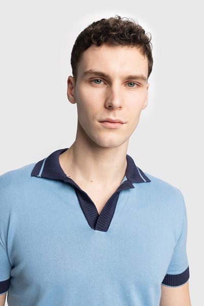 GIESTO Tricou tricotaj cu gât polo