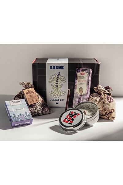 Kabuk Lavanta Kiti Hediye Kutusu Seti Violet Kit - Konsept El Yapımı Doğal Ür...