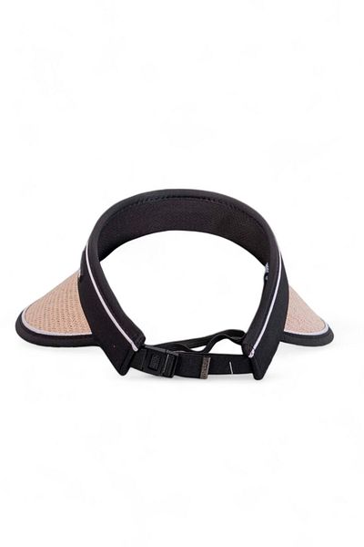 Eke Tekstil Straw Hat - Pink Visor, Sunscreen Visor