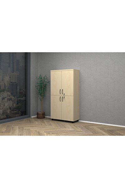 VENA Tam Kapak Ofis Dosya Dolabı 80x35x150cm Akçaağaç