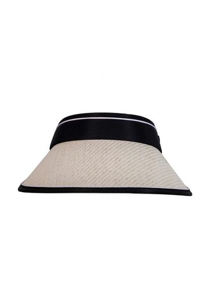 Eke Tekstil Straw Hat - White Visor, Sunscreen Visor