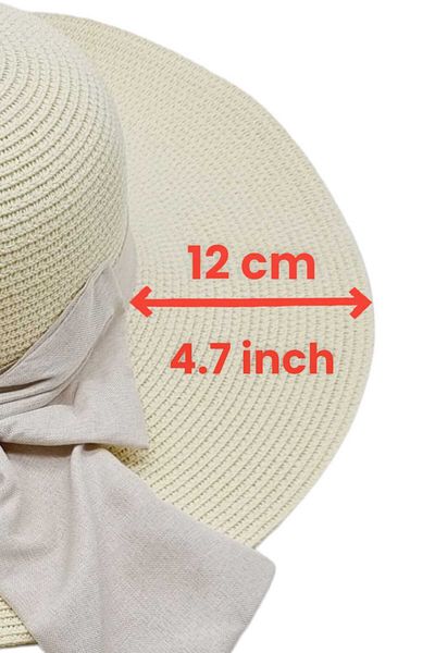 Mood Agenda Maxi Size Bow Detailed Women's Straw Hat