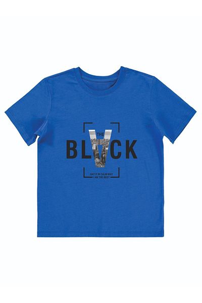Cevval Tricou cu imprimeu negru pentru băiat
