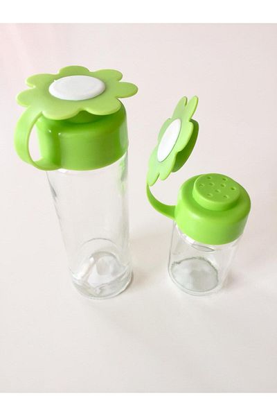 Hane Double / Large-Small Size Green Salt Shaker
