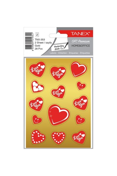 Tanex Etichetă Inimă Aurie-3 2 buc. Tnx-353