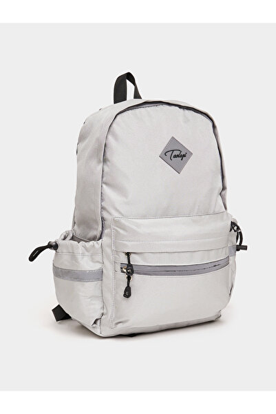 Styli حقيبة ظهر بجيب أمامي بسحاب مع تفاصيل رقعة