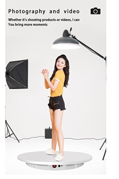 Schulzz Fotoğraf Video Katalog Ürün ve Stüdyo Çekimi için Kumandalı Şarjlı Dö...