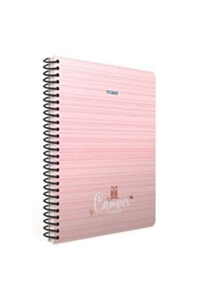 Gıpta Camper Spiralli Pembe Karton Kapak 100 Yaprak A4 Çizgili Defter