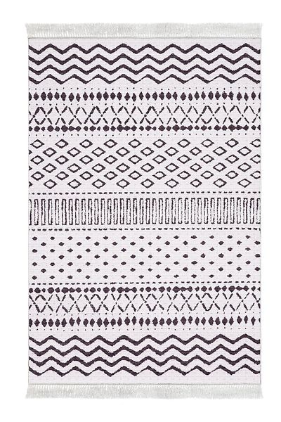 Dekoreko Ψηφιακό σετ πατάκι μπάνιου 2 τεμαχίων Star Leather Αντιολισθητική βάση με κρόσσια Nordic Cade Fuchsia