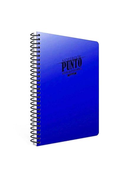 Gıpta Navy Blue 100 Sheets A4 Lined Point Spiral Plastic Cover Notebook