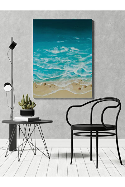 RUGSMODERN Kanvas Tablo Mavi Mavi Deniz Temalı Modern Tablo