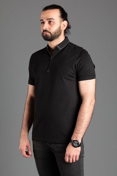ZEKİ ÖZER ΑΝΔΡΙΚΟ ΜΠΛΟΥΖΑΚΙ POLO ΜΑΥΡΟ με φερμουάρ