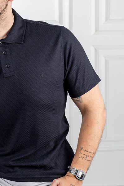 Sarar Tricou negru cu gât polo - Interviu Sarar