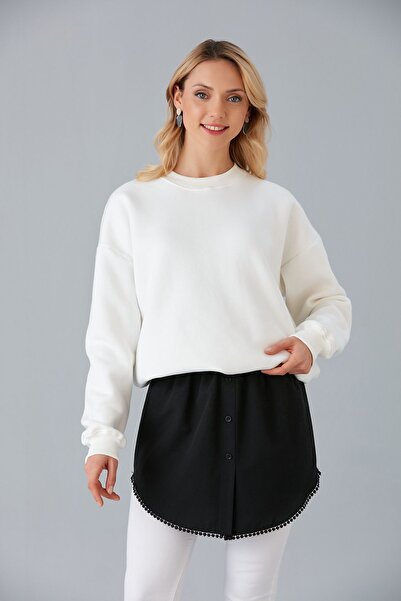 Space Fashion Black Savior Skirt with Lace Bottom and Undershirt