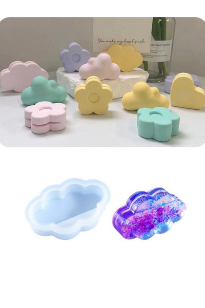 Sirius Hobi Epoksi Reçine Alçı Not Tutucu Kalıbı Bulut