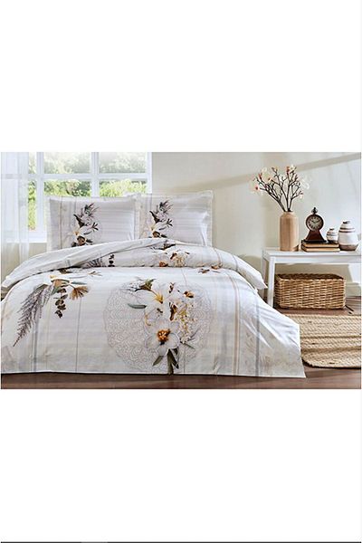 Özdilek Lirio Single Elastic Fitted Sheet Duvet Cover Set