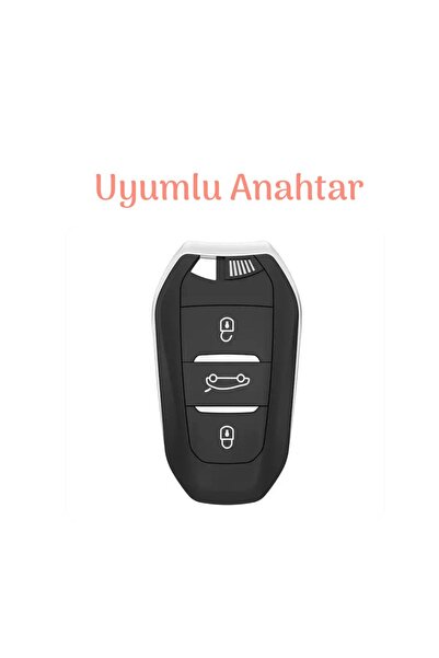 Nildaoto Citroen C4 C5 C3 Aircross Tpu Anahtar Kılıfı Anahtarsız Çalıştırma Krem/gold
