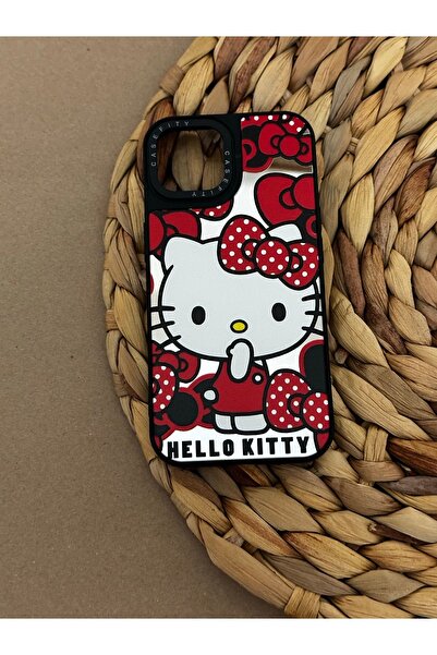 HYPERSOFT Iphone 11 (6.1 inç) Uyumlu Casefity Aynalı Kılıf Hello Kitty Desenli Premıum Kapak