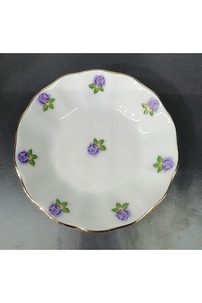 Porland Porcelain 6-Piece Rose Gold Tea Plate