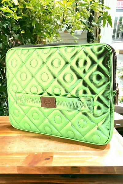 QUB CLUB Unisex Πράσινη θήκη για φορητό υπολογιστή Macbook Air Pro 14 ιντσών με καπιτονέ